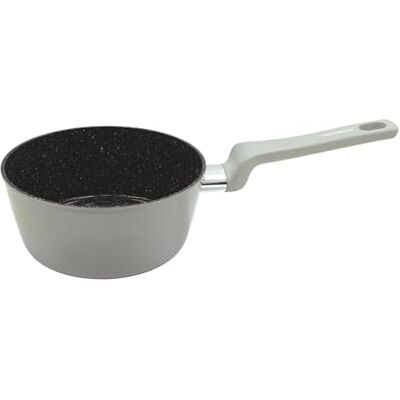 Fackelmann Verona Cazo 18 cm Antiadherente, Aluminio Reciclado Forjado, Revestimiento Cerámico Efecto Mármol, Apto Inducción, Horno 150°C, Mango Soft Touch Gris Fackelmann Verona Cazo 18 cm Antiadherente, Aluminio Reciclado Forjado, Revestimiento Cerámico Efecto Mármol, Apto Inducción, Horno 150°C, Mango Soft Touch Gris