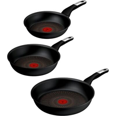 Tefal Explore Set de 3 Sartenes 20/24/28 cm, Mango fijo, Aluminio, Recubrimiento FusionCore Antiadherente, Apto inducción, Thermo-Signal Tefal Explore Set de 3 Sartenes 20/24/28 cm, Mango fijo, Aluminio, Recubrimiento FusionCore Antiadherente, Apto inducción, Thermo-Signal