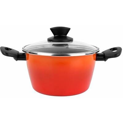 MAGEFESA Umami Olla 20cm acero esmaltado vitrificado con tapa de vidrio MAGEFESA Umami Olla 20cm acero esmaltado vitrificado con tapa de vidrio
