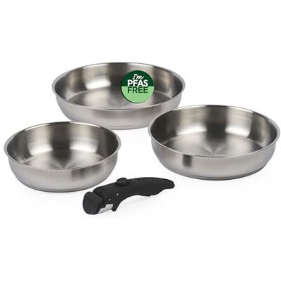 Russell Hobbs Smart Clip Juego de sartenes, 4 piezas, 20/24/28 cm Russell Hobbs Smart Clip Juego de sartenes, 4 piezas, 20/24/28 cm