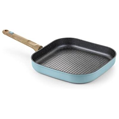 BRA Nordik Grill con rayas 28 cm, aluminio forjado con antiadherente, apto para todo tipo de cocinas incluida inducción BRA Nordik Grill con rayas 28 cm, aluminio forjado con antiadherente, apto para todo tipo de cocinas incluida inducción