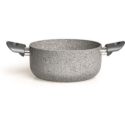 Excelsa Country Rock cacerola 2 Asas de 20 cm, Aluminio, Color Gris Excelsa Country Rock cacerola 2 Asas de 20 cm, Aluminio, Color Gris