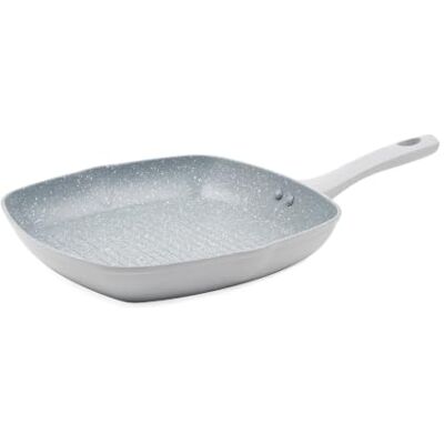 Salter DIR Marblestone Griddle, Antiadherente, Aluminio forjado resistente a la corrosión, Apto para Induction Hobs, 28 cm, gris Salter DIR Marblestone Griddle, Antiadherente, Aluminio forjado resistente a la corrosión, Apto para Induction Hobs, 28 cm, gris