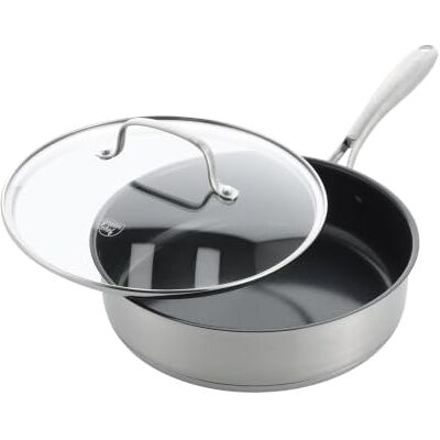 GreenChef Enduro Sartén Honda Antiadherente de Cerámica con Tapa 24 cm / 2,91 L, Revestimiento de Cerámica Sin PFAS, Acero Inoxidable, Inducción, Apta para Lavavajillas, Horno Hasta 200 °C GreenChef Enduro Sartén Honda Antiadherente de Cerámica con Tapa 24 cm / 2,91 L, Revestimiento de Cerámica Sin PFAS, Acero Inoxidable, Inducción, Apta para Lavavajillas, Horno Hasta 200 °C