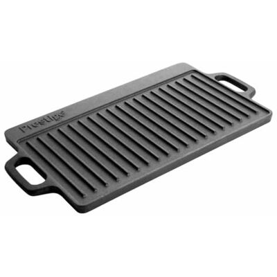 Prestige Sartén de hierro fundido de doble cara, lados planos y elevados, presazonada, no tóxica, apta para inducción y horno, fácil de limpiar Prestige Sartén de hierro fundido de doble cara, lados planos y elevados, presazonada, no tóxica, apta para inducción y horno, fácil de limpiar
