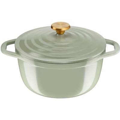 Tefal Olla de aluminio fundido de 24 cm, 4-5 personas, inducción, ligera de aluminio fundido, fácil limpieza, revestimiento cerámico, tapa de condensación, horno, aire Soft Light Tefal Olla de aluminio fundido de 24 cm, 4-5 personas, inducción, ligera de aluminio fundido, fácil limpieza, revestimiento cerámico, tapa de condensación, horno, aire Soft Light