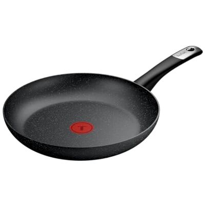 Tefal Explore Stone Sartén de 28 cm, Mango fijo, Revestimiento Antiadherente, Apto inducción, Thermo-Signal Tefal Explore Stone Sartén de 28 cm, Mango fijo, Revestimiento Antiadherente, Apto inducción, Thermo-Signal