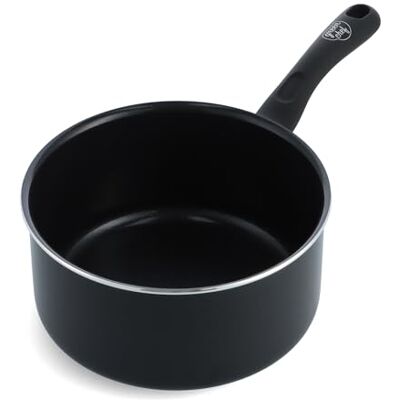 GreenChef Diamond Sartén Antiadherente de Cerámica Saludable 20 cm/ 3,1 Litros, Sin PFAS, Apta para Inducción, Apta para Horno hasta 160˚C, Apta para Lavavajillas, Negro GreenChef Diamond Sartén Antiadherente de Cerámica Saludable 20 cm/ 3,1 Litros, Sin PFAS, Apta para Inducción, Apta para Horno hasta 160˚C, Apta para Lavavajillas, Negro