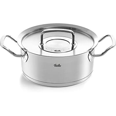 Fissler Original-Profi Collection Cacerola de 2,6 L y 20 cm de diámetro, acero inoxidable, con tapa de metal, inducción Fissler Original-Profi Collection Cacerola de 2,6 L y 20 cm de diámetro, acero inoxidable, con tapa de metal, inducción