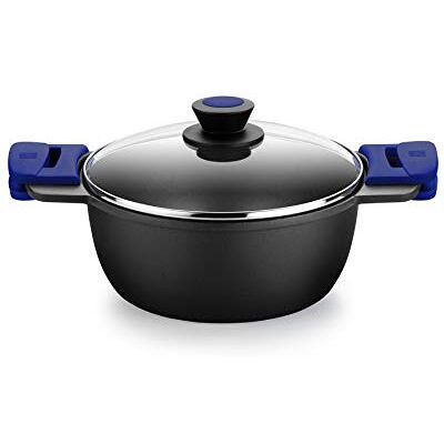 BRA Advanced Cacerola 20 cm, Aluminio Fundido con Antiadherente, sin PFOA Reforzado de Rendimiento Superior, Inducción, Negro Y Azul BRA Advanced Cacerola 20 cm, Aluminio Fundido con Antiadherente, sin PFOA Reforzado de Rendimiento Superior, Inducción, Negro Y Azul