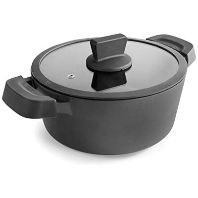 LACOR Cacerola con tapa titanium pro con antiadherente, Aluminio, 28 cm LACOR Cacerola con tapa titanium pro con antiadherente, Aluminio, 28 cm