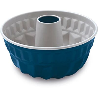 Guardini , Molde para pudin con cono Ø 23 cm, Acero producido con emisiones reducidas de CO2 con nuevo revestimiento libre de PFAS, Gris/Azul, Made in Italy, Línea XBake Guardini , Molde para pudin con cono Ø 23 cm, Acero producido con emisiones reducidas de CO2 con nuevo revestimiento libre de PFAS, Gris/Azul, Made in Italy, Línea XBake