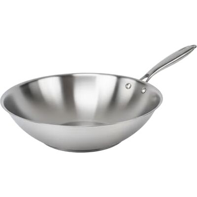 Fackelmann Vita3 Wok Inoxidable 28 cm, Acero Inoxidable Triply con Triple Fondo Difusor, Sin Antiadherente, Sin PFA, Apta para Inducción, Gas, Vitro y Horno, Sellado Perfecto, Lavavajillas Fackelmann Vita3 Wok Inoxidable 28 cm, Acero Inoxidable Triply con Triple Fondo Difusor, Sin Antiadherente, Sin PFA, Apta para Inducción, Gas, Vitro y Horno, Sellado Perfecto, Lavavajillas