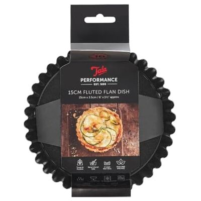 Tala Performance Molde para Tartas (15 cm de diámetro, Acero al Carbono de Calibre Profesional con Revestimiento Antiadherente Eclipse, con Base Suelta, Tartas saladas o Dulces, Tala Performance Molde para Tartas (15 cm de diámetro, Acero al Carbono de Calibre Profesional con Revestimiento Antiadherente Eclipse, con Base Suelta, Tartas saladas o Dulces,