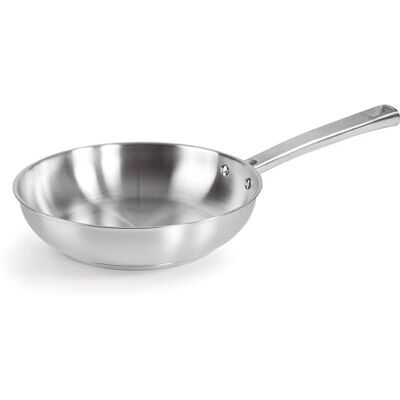 LACOR Sartén Foodie, Sartén Sin Antiadherente, Compatible con todo tipo de Cocina, Ecológica, Fondo Termo Difusor, Acero Inoxidable, ø30cm, Gris LACOR Sartén Foodie, Sartén Sin Antiadherente, Compatible con todo tipo de Cocina, Ecológica, Fondo Termo Difusor, Acero Inoxidable, ø30cm, Gris