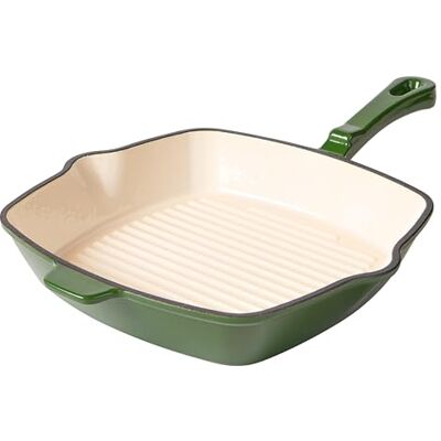 Römertopf Sartén (hierro fundido, 24 cm, para inducción), color verde Römertopf Sartén (hierro fundido, 24 cm, para inducción), color verde