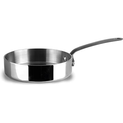 LACOR Mini Sartén Trimetal, Cuerpo Tricapa de Acero Inoxidable 18/10, Diámetro 12 cm (300 ml), Aluminio y Acero 18%, Mango con Recubrimiento PVD en Titanio LACOR Mini Sartén Trimetal, Cuerpo Tricapa de Acero Inoxidable 18/10, Diámetro 12 cm (300 ml), Aluminio y Acero 18%, Mango con Recubrimiento PVD en Titanio