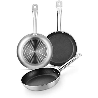 Monix Profesional Set Sartenes 20 24 28 cm antiadherentes aptas para todo tipo de cocinas e inducción Monix Profesional Set Sartenes 20 24 28 cm antiadherentes aptas para todo tipo de cocinas e inducción