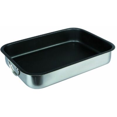 IBILI Rustidera antiadherente Plus Inox con asas metálicas abatibles 30x22x6 cm IBILI Rustidera antiadherente Plus Inox con asas metálicas abatibles 30x22x6 cm