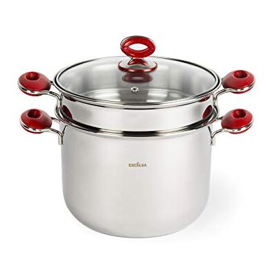 Excelsa Color Up Olla para cocer pasta, acero inoxidable, 6 litros Excelsa Color Up Olla para cocer pasta, acero inoxidable, 6 litros