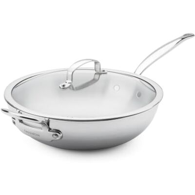 GreenPan Premier 5PLY Wok de Acero Inoxidable 18/10 con Tapa de Vidrio 30 cm/4,74 L, Multiplica, Acero Pulido, Inducción, Lavavajillas, Plata GreenPan Premier 5PLY Wok de Acero Inoxidable 18/10 con Tapa de Vidrio 30 cm/4,74 L, Multiplica, Acero Pulido, Inducción, Lavavajillas, Plata