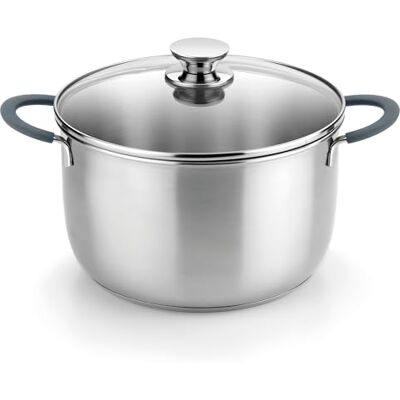 BRA Master Cacerola 24 cm, acero inoxidable, Sin Antiadherente, Sin PFOA, Full Induction, Apta para todo tipo de Cocinas, Asas acero inoxidable recubiertas de Silicona BRA Master Cacerola 24 cm, acero inoxidable, Sin Antiadherente, Sin PFOA, Full Induction, Apta para todo tipo de Cocinas, Asas acero inoxidable recubiertas de Silicona