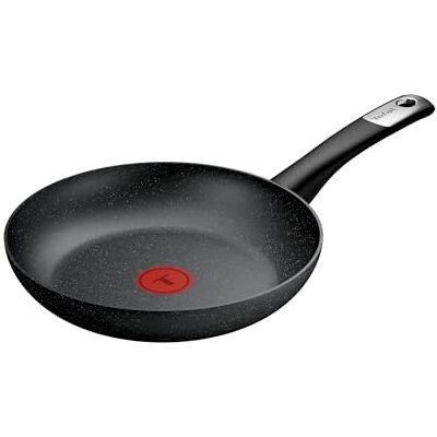 Tefal Explore Stone Sartén de 24 cm, Mango fijo, Revestimiento Antiadherente, Apto inducción, Thermo-Signal Tefal Explore Stone Sartén de 24 cm, Mango fijo, Revestimiento Antiadherente, Apto inducción, Thermo-Signal