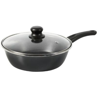 Crealys Tempo Sartén freidora de Acero esmaltado Antiadherente, diámetro de 24 cm Crealys Tempo Sartén freidora de Acero esmaltado Antiadherente, diámetro de 24 cm