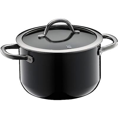 WMF Fusiontec Inspire Olla grande (20 cm, tapa de cristal, 3,7 L, cerámica de alta tecnología, resistente a los arañazos, sin revestimiento), color negro WMF Fusiontec Inspire Olla grande (20 cm, tapa de cristal, 3,7 L, cerámica de alta tecnología, resistente a los arañazos, sin revestimiento), color negro