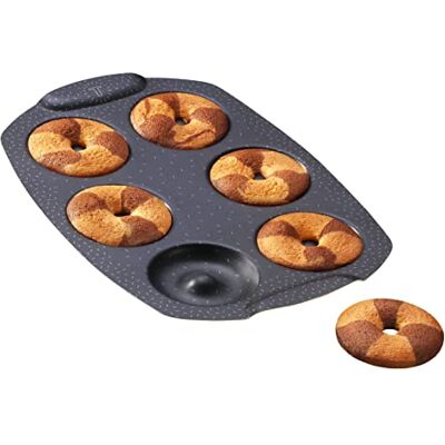 Tefal Molde para tartas 6 mini donuts, revestimiento antiadherente, aluminio reciclado y reciclable, pastelería bien dorada, fabricado en Francia, PerfectBake Mini , marrón Tabaco Tefal Molde para tartas 6 mini donuts, revestimiento antiadherente, aluminio reciclado y reciclable, pastelería bien dorada, fabricado en Francia, PerfectBake Mini , marrón Tabaco