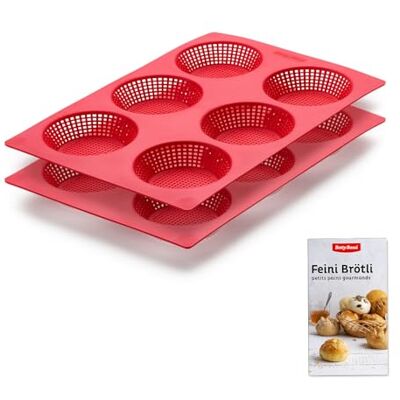 Betty Bossi Modelo Rosso - Juego de Bandejas de Silicona - Panecillos Betty Bossi Modelo Rosso - Juego de Bandejas de Silicona - Panecillos