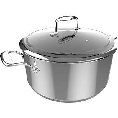 Cecotec Olla Polka Classy 28 Pot Steel. Diámetro 28 cm, Capacidad 7,5 L, Acero Inoxidable 18/10, Revestimiento Antiadherente, Asas Remachadas, Tapa de Cristal, Apta para todo tipo de Cocinas Cecotec Olla Polka Classy 28 Pot Steel. Diámetro 28 cm, Capacidad 7,5 L, Acero Inoxidable 18/10, Revestimiento Antiadherente, Asas Remachadas, Tapa de Cristal, Apta para todo tipo de Cocinas