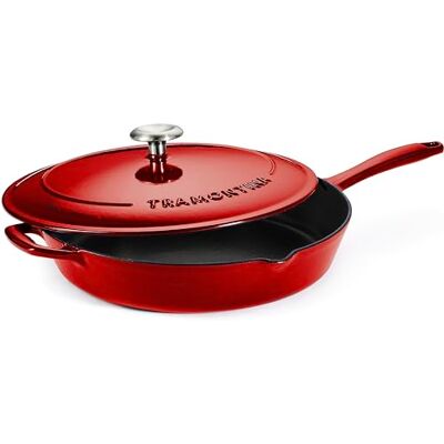 Tramontina Sartén de Hierro Fundido Esmaltado con Tapa Roja Bestow 30 cm 3,2L Tramontina Sartén de Hierro Fundido Esmaltado con Tapa Roja Bestow 30 cm 3,2L