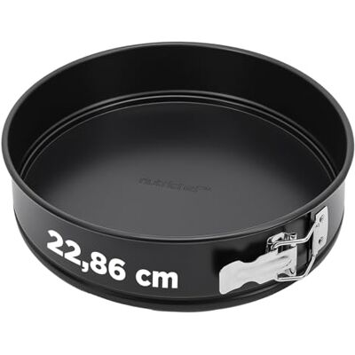 NutriChef molde reposteria, De tarta desmontable, Cierre de acero inoxidable, Fondo extraible, Facil de limpiar, Incluye 100 papeles de horno, Ideal para cheesecake y bizcochos NutriChef molde reposteria, De tarta desmontable, Cierre de acero inoxidable, Fondo extraible, Facil de limpiar, Incluye 100 papeles de horno, Ideal para cheesecake y bizcochos