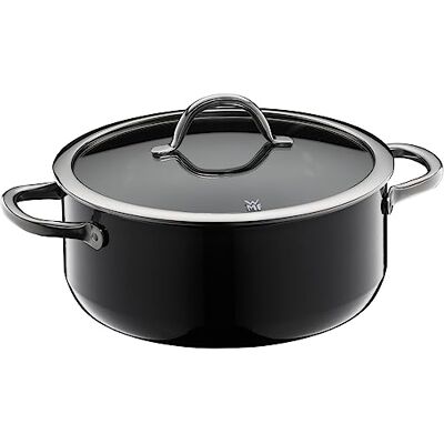 WMF Fusiontec Inspire Olla grande (24 cm, tapa de cristal, 4,4 L, cerámica de alta tecnología, resistente a los arañazos, sin revestimiento), color negro WMF Fusiontec Inspire Olla grande (24 cm, tapa de cristal, 4,4 L, cerámica de alta tecnología, resistente a los arañazos, sin revestimiento), color negro