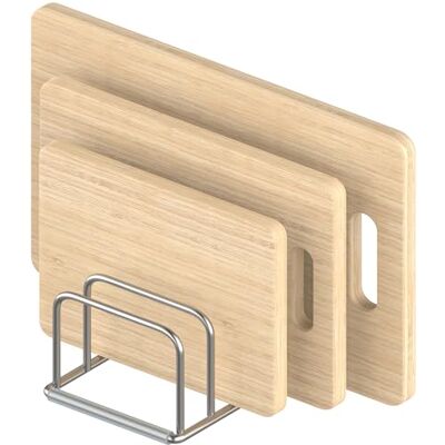 KORRTFID Soporte organizador para tabla de cortar, soporte para tabla de cortar de acero inoxidable 304, soporte para tapa de sartén, estante de cocina, utensilios para hornear, organizador de hojas KORRTFID Soporte organizador para tabla de cortar, soporte para tabla de cortar de acero inoxidable 304, soporte para tapa de sartén, estante de cocina, utensilios para hornear, organizador de hojas