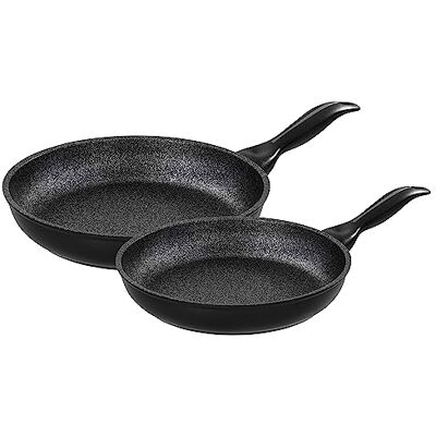 Barazzoni Juego de 2 sartenes de granito Extra Induction, diámetro 20/24 cm, fabricado en Italia Barazzoni Juego de 2 sartenes de granito Extra Induction, diámetro 20/24 cm, fabricado en Italia