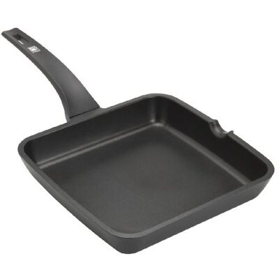 BRA Efficient Grill asador liso, 22 cm, aluminio fundido con antiadherente, apta para inducción, libre de PFOA BRA Efficient Grill asador liso, 22 cm, aluminio fundido con antiadherente, apta para inducción, libre de PFOA