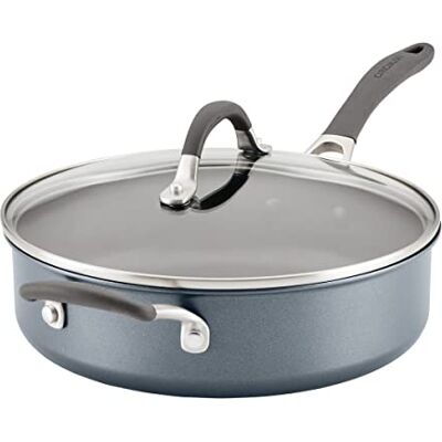 Circulon Scratch Defense Sartén antiadherente con tapa de 28 cm, 4,7 L, antiadherente, utensilios de cocina antiadherentes, aptos para lavavajillas y horno, acabado de peltre de grafito Circulon Scratch Defense Sartén antiadherente con tapa de 28 cm, 4,7 L, antiadherente, utensilios de cocina antiadherentes, aptos para lavavajillas y horno, acabado de peltre de grafito