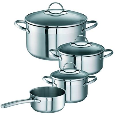 Rohe Germany Merana Allround - 4 piezas - Cuerpo de acero inoxidable - inducción Rohe Germany Merana Allround - 4 piezas - Cuerpo de acero inoxidable - inducción
