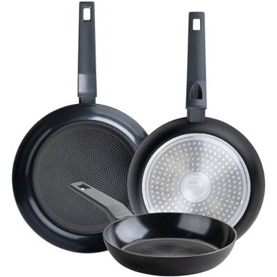 Fackelmann Statement Set de 3 Sartenes 20/24/28 cm, Sartenes de Aluminio Reciclado con Revestimiento Antiadherente de Cerámica, Apta para Todo Tipo de Cocinas, Incluyendo Inducción Fackelmann Statement Set de 3 Sartenes 20/24/28 cm, Sartenes de Aluminio Reciclado con Revestimiento Antiadherente de Cerámica, Apta para Todo Tipo de Cocinas, Incluyendo Inducción