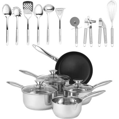 Russell Hobbs - Clásico juego de 15 piezas de cazuela - cookware Russell Hobbs - Clásico juego de 15 piezas de cazuela - cookware