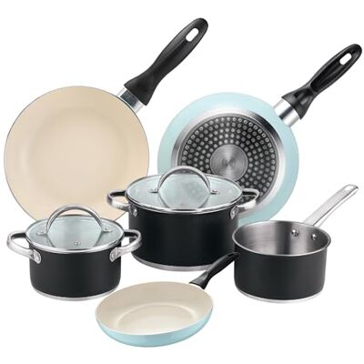 San Ignacio Batería de cocina 5 piezas: Ø16 Ø20 y Ø24 cm en acero inoxidable con tapas + Juego de sartenes Ø16 Ø20 Ø24 aluminio prensado, inducción San Ignacio Batería de cocina 5 piezas: Ø16 Ø20 y Ø24 cm en acero inoxidable con tapas + Juego de sartenes Ø16 Ø20 Ø24 aluminio prensado, inducción