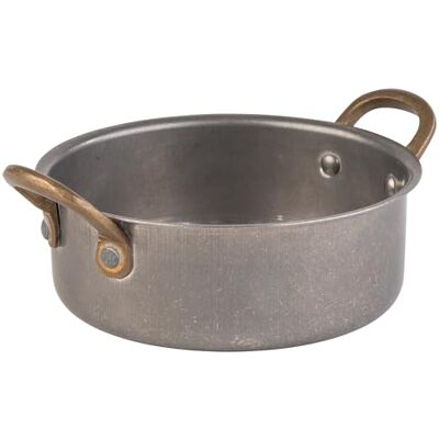 APS SNACKHOLDER Olla para servir (acero inoxidable, diámetro de 14 cm, altura 5 cm, 0,55 L, aspecto de acero inoxidable envejecido) APS SNACKHOLDER Olla para servir (acero inoxidable, diámetro de 14 cm, altura 5 cm, 0,55 L, aspecto de acero inoxidable envejecido)