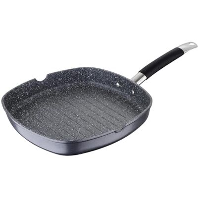 MasterPro Sartén Grill de 28x28x4,5cm en Aluminio forjado color Gris MasterPro Sartén Grill de 28x28x4,5cm en Aluminio forjado color Gris