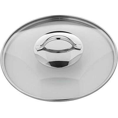 WMF Tapa de cristal de 24 cm con mango redondo de metal, tapa para ollas y sartenes, cristal resistente al calor, apto para lavavajillas WMF Tapa de cristal de 24 cm con mango redondo de metal, tapa para ollas y sartenes, cristal resistente al calor, apto para lavavajillas