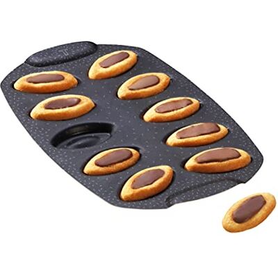 Tefal Molde para tartas 10 bandejas, revestimiento antiadherente, aluminio reciclado y reciclable, pastelería bien dorada, fabricado en Francia, PerfectBake Tefal Molde para tartas 10 bandejas, revestimiento antiadherente, aluminio reciclado y reciclable, pastelería bien dorada, fabricado en Francia, PerfectBake