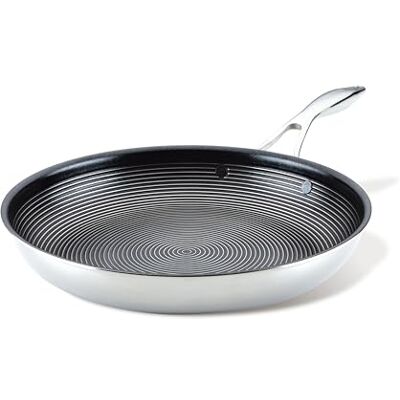 Circulon SteelShield C Series Sartén de acero inoxidable de 32 cm, sartén grande de inducción con antiadherente híbrido, apto para utensilios de cocina de metal y apto para lavavajillas Circulon SteelShield C Series Sartén de acero inoxidable de 32 cm, sartén grande de inducción con antiadherente híbrido, apto para utensilios de cocina de metal y apto para lavavajillas