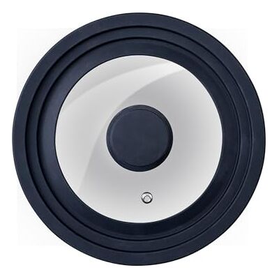 Fackelmann Tapa Sartén Universal de Cristal 16/18/20 cm, Tapa Antisalpicaduras, Diámetro 21 cm, Borde de Silicona Negro, Perilla de Nylon, Válvula de Vapor, Compatible con Ollas, Sartenes y Cacerolas Fackelmann Tapa Sartén Universal de Cristal 16/18/20 cm, Tapa Antisalpicaduras, Diámetro 21 cm, Borde de Silicona Negro, Perilla de Nylon, Válvula de Vapor, Compatible con Ollas, Sartenes y Cacerolas