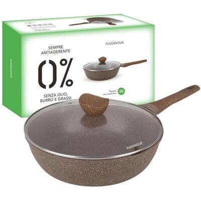 Sartén Kasanova 30 cm antiadherente con tapa - Utensilios de cocina Sartén Kasanova 30 cm antiadherente con tapa - Utensilios de cocina